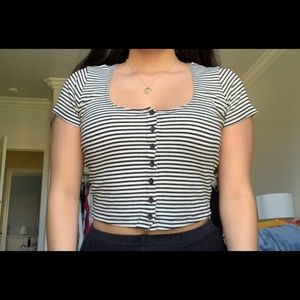Brandy Melville Striped Crop Top